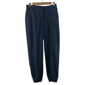 Lululemon Lab Navy Blue Pleated Front Elastic Cuff Jogger Pants 29